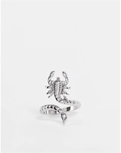 Серебристое кольцо со скорпионом Topshop
