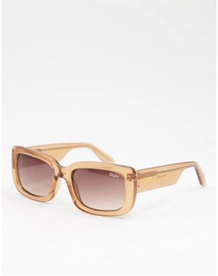 Женские коричневые солнцезащитные очки в квадратной оправе Quay Yada Yada Quay australia