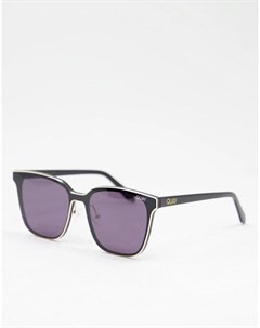 Черные квадратные солнцезащитные очки в стиле унисекс Quay Lined Up Quay australia