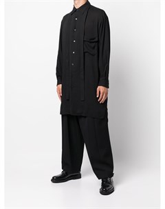 Длинная рубашка оверсайз с завязками Yohji yamamoto