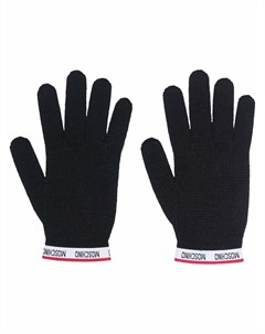 Трикотажные перчатки с логотипом Moschino