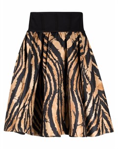 Расклешенная юбка с тигровым принтом Roberto cavalli