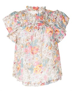 Блузка с короткими рукавами и цветочным принтом Sea
