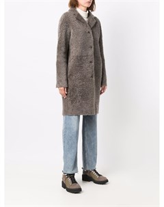 Однобортное пальто с заостренными лацканами Giorgio brato