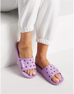 Сиреневые классические сандалии Crocs
