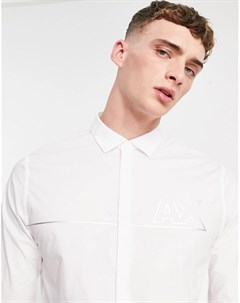 Белая рубашка с логотипом AX Armani exchange