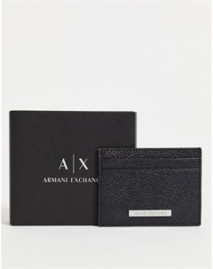 Черная визитница с логотипом Armani exchange