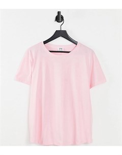 Розовая футболка с круглым вырезом Cotton On Curve Cotton:on plus
