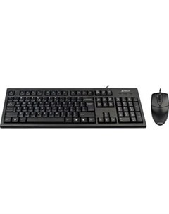Клавиатура мышь KR 8520D черный USB A4tech
