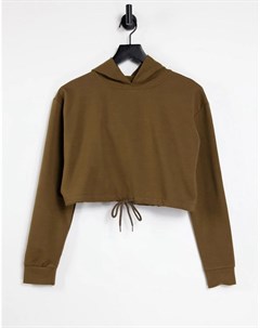 Коричневый укороченный свитер с завязкой спереди от комплекта Parisian
