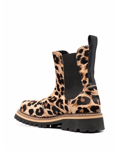Ботинки челси с леопардовым принтом Moschino