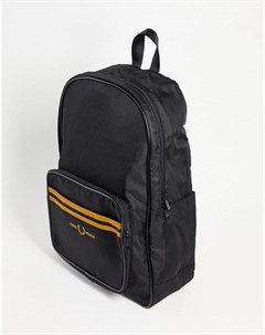 Рюкзак с двойной окантовкой черного золотистого цветов Fred perry