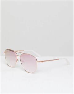 Солнцезащитные очки авиаторы в золотисто розовой оправе tb1491 403 mira Ted baker london