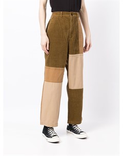 Прямые брюки с вельветовыми вставками Five cm