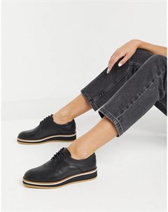 Черные кожаные туфли на шнуровке Franca Fiorelli