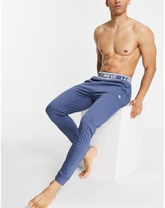Серо голубые брюки для дома с манжетами от комплекта Le breve