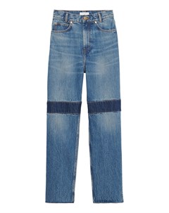 Синие джинсы с вставками Sandro