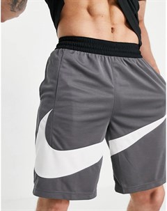 Серые шорты с логотипом галочкой Nike basketball
