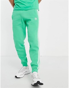 Зеленые джоггеры с тремя полосками adicolor Adidas originals