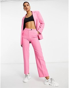 Розовые зауженные брюки в винтажном стиле Asos design