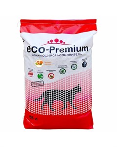 ECO Premium Персик наполнитель для кошек любого возраста древесный комкующийся Eco-premium
