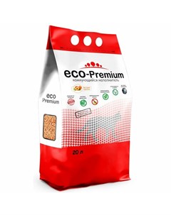 ECO Premium Персик наполнитель для кошек любого возраста древесный комкующийся 20 л Eco-premium
