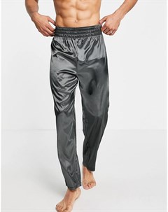 Атласные брюки для дома серого цвета Asos design