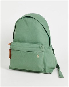 Зеленый рюкзак из парусины с логотипом Polo ralph lauren