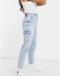 Голубые джинсы карго в винтажном стиле Tommy jeans