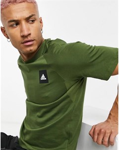 Зеленая футболка с логотипом adidas Adidas performance