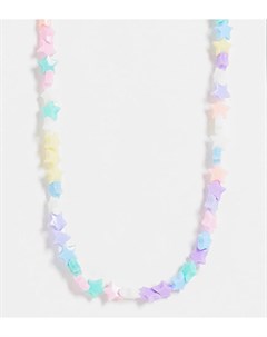 Разноцветное эксклюзивное ожерелье из бисера с подвесками в форме звездочек Pieces