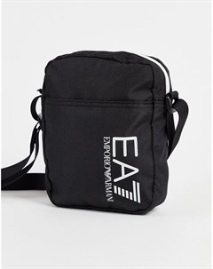 Черная маленькая спортивная сумка с логотипом Armani Train Core Ea7
