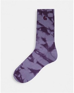 Фиолетовые носки с окрашенным дизайном Carhartt wip
