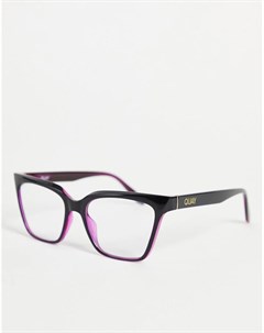 Женские очки в черной оправе кошачий глаз с защитой от синего света Quay CEO Quay australia