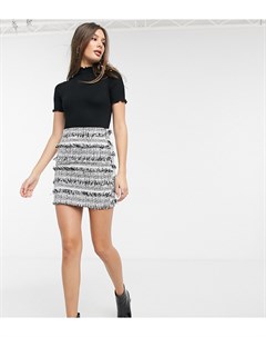 Монохромная фактурная мини юбка из букле ASOS DESIGN Tall Asos tall