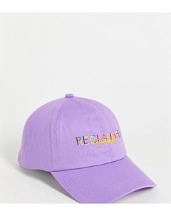 Фиолетовая кепка с вышитым радужным логотипом Inspired Reclaimed vintage