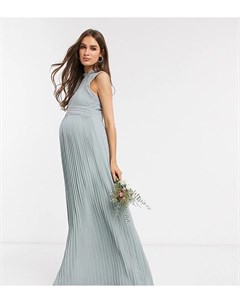 Шалфейно зеленое платье макси bridesmaid Tfnc maternity