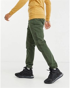 Зауженные брюки цвета выбеленного хаки с отделкой тесьмой Asos design