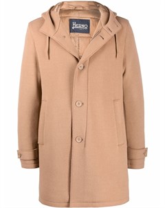 Шерстяное пальто с капюшоном Herno