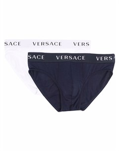 Комплект из двух трусов брифов с логотипом Versace