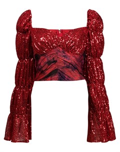 Плиссированная блузка с объемными рукавами Mazelle studio