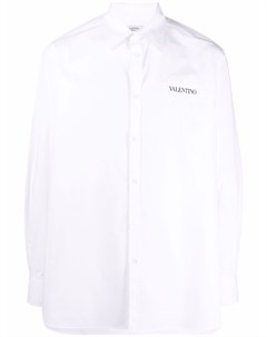 Рубашка с цветочной аппликацией Valentino