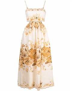 Льняное платье Aliane с цветочным принтом Zimmermann