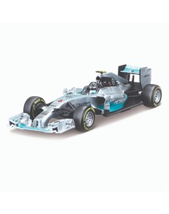 Машинка металлическая Формула 1 1 32 Mercedes AMG Petronas F1 W05 hybrid 6 Nico Rosberg серебристая Bburago