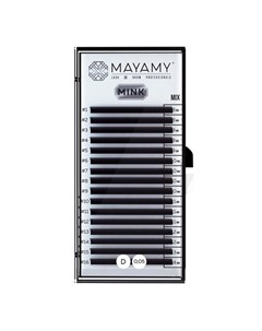 Ресницы на ленте Mink Mix D изгиб 0 05 мм Mayamy