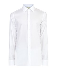 Классическая белая рубашка из хлопкового поплина Gucci
