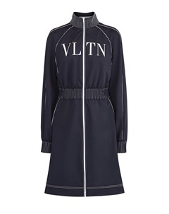 Платье в стиле спортшик с логотипом VLTN и контрастной отделкой Valentino