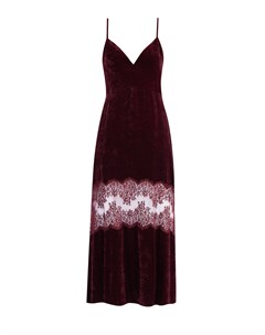 Платье Kelsey из бархатной ткани со вставками из ажурного кружева Stella mccartney