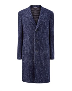 Классическое пальто из шерстяного твида Canali