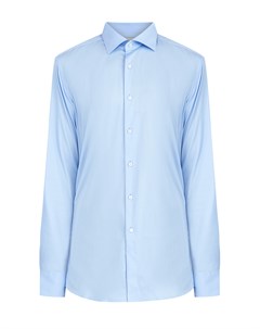 Классическая голубая рубашка из гладкого поплина силуэта Tailor Fit Xacus